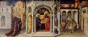 Gentile da Fabriano baby Jesus in the temple frambares oil on canvas